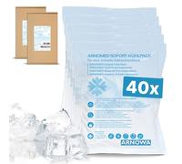 40x Compresas frías desechables ARNOMED® 12x15cm, compresas de frío instantáneo para doblar, compresas de frío para hinchazones y lesiones, compresas frías desechables para deporte y primeros auxilios