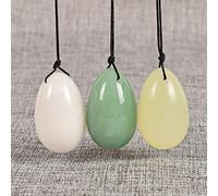 40x25MM Taglia M Gemme naturali Pietra Yoni Eggs Esercizio di Kegel Uovo di giada Set pelvico