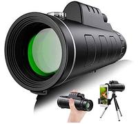 40X60 High Power with Smartphone Holder IPX7 Waterproof Monocular for Watching Hunting Camping Hiking Travelin for Adult Bird Watching Outdoor Hunting Travel Sightseeing