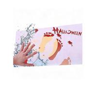 40x70cm Bloody Bath Mat Changes Color When Wet, Turns Red for Spooky Footprints That Disappear Fast