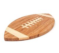40YARDS tabla de fútbol americano de madera de bambú para desayunar, la cena o como tabla de cortar (30 x 17 cm)