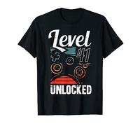 41 Años Cumpleaños hombres Gamer Level 41 unlocked Joven Camiseta