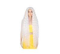 41" Encaje Frontal Largo Ondulado Peluca Sintética, 130 Densidad Pelucas Agrega volumen al Cabello(Blanco)