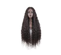 41" Encaje Frontal Largo Ondulado Peluca Sintética, 130 Densidad Pelucas Agrega volumen al Cabello(Chocolate Brown)