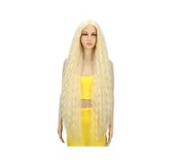 41" Encaje Frontal Largo Ondulado Peluca Sintética, 130 Densidad Pelucas Agrega volumen al Cabello(Rubia)