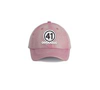 41 EYEWEAR - Gorra - Modelo Vintage - Unisex - Regalo Original para Hombre y Mujer - 100% Algodón - Efecto Tela Vaquera - Talla Única Ajustable - Rosa