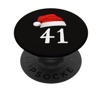 41 Navidad Santa 4 1 Cuarenta y uno Felices Fiestas Divertidas Gen Z PopSockets PopGrip Adhesivo