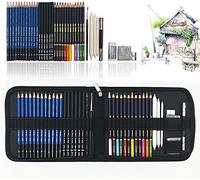 41 Piezas Set Dibujo Artistico Con Lapices Acuarelables, Lapices De Dibujo, Lapiz Grafito En Cartuchera Lapices para Artistas, Adultos y Niño