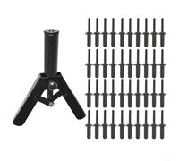 41 remaches de plástico de polietileno, herramienta de mano remachadora con 40 remaches de polietileno, kit de pistola de mano de remache de plástico para todos los remaches de plástico, eliminación