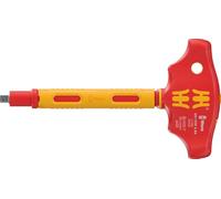 410 i VDE A RA Destornillador de adaptador de mango en T con aislamiento VDE con función de carraca para llaves de vaso de 1/4", 1/4" x 130 mm