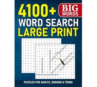4100+ Words, Word Search Puzzle Book For Adults: Large Print Word Find Puzzles For Senior & Teens, Fun And Relaxing Themed Wordsearch With Solutions