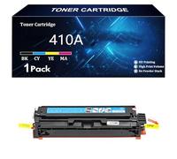 410A Cartuchos Tóner Compatible Reemplazo para HP CF410A 410X CF410X para HP Color LaserJet Pro M452dw M452nw MFP M477fnw M477fdn M477fdw M377dw Impresora, Cyan-1 Pack