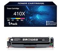 410X 410A Cartuchos de Tóner de Repuesto para HP 410X 410A CF410X CF411X CF412X CF413X para HP Color LaserJet Pro M452dw M452dn M452nw MFP M477fnw M477fdn M477fdw M377dw,BK-1 Pack