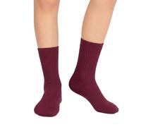 4112 Calcetines de Niño Canalé 100% Algodón Antialérgico - Transpirables, Puño No Aprieta, Talón y Puntera Reforzados, Hechos en España - Ferry’s (FR/ES, Números, 22, 24, Regular, Grana)