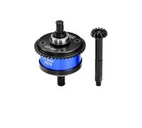 4140 Acero + Aluminio 7075 Centro de Aleación Diferencial Completo 13/43T/1.0 Mod para LOSI 1/8 LMT 1.0/2.0 Eje Sólido Monster Truck Upgrades - Azul