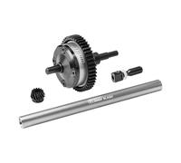 4140 Carbon Steel + Aluminio 7075 Alloy Centre Complete Differential for Traxxas 1/16 Mini Slash 4X4 Short Course Truck-108164-1 Upgrades - Silver