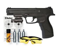 415 POWERLINE LASER Kit Daisy Pistola de Aire comprimido (CO2) y balines de Acero (perdigones BBS) Calibre 4.5mm. Réplica + Accesorios (150 m/s!) <3,5J