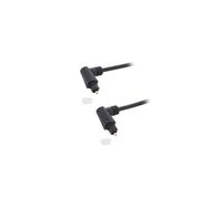 41593-Goo1 41593 Cable Toslink Enchufe en ángulo, ambos lados 2m negro Goobay