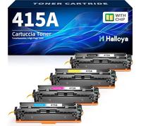 415A Tóner con chip compatible con HP Color LaserJet Pro MFP M479dw M479fdw M479fnw M479fdn M454dw M454dn M479 W2030X W2031X W2032X W2033X (negro, cian, amarillo, magenta, 4 unidades)