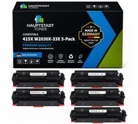 415X 415A M479FDW Toner Compatible para HP 415X 415A 5Pack Multipack | Compatible con HP: Color LaserJet Pro MFP M479 M479dw M479fdn M479fdw M479fnw, Color LaserJet M454 BK=7500; CMY=6000