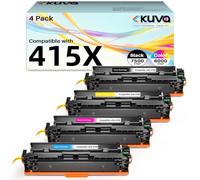 415X [con Chip] Compatible para HP 415X 415A W2030A para HP Color LaserJet Pro M479fdw MFP M479fdn M479fnw M479dw M454dw M454dn W2030X W2031X W2032X W2033X (Negro Cian Amarillo Magenta 4-Pack)