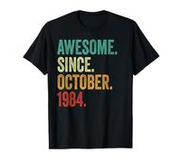41st Birthday Gifts for Men Women Awesome Since October 1984 Camiseta