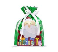 42/31cm Cordón Feliz Navidad Papá Noel Bolsas de Regalo Grandes Oro Plata Productos Galletas Dulces Bolsa de Embalaje para Navidad 5Pcs-31x24 cm A03,Other