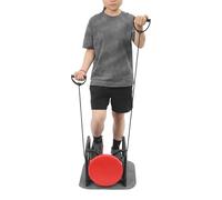 42 * 34.5 * 32 cm Stepper multifunción con asiento de hasta 150 kg, ministepper silencioso con LED y cuerda 2 en 1 arriba y abajo que ahorra espacio para el hogar, oficina, salón, dormitorio