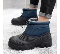 (42, Blue) Men's Clothing New Model Winter Waterproof Thick-soled Snow Boots Cold-resistant Outdoor Warm Boots Couple's Plush Shoe