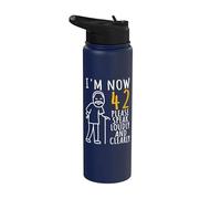 42º cumpleaños para él | I'm Now 42 Years Old | Cool BDay Stainless Steel Insulated Water Bottle