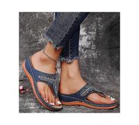 (42, Dark Blue) "Summer Ladies Flip-flops Wedge Heel Slippers Sandals Casual Flip Flops Women's Shoes"