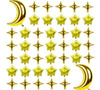 42 globos de Star Moon de Mylar con huellas de perro, para cumpleaños, baby shower, decoración de fiestas, perros, cumpleaños, Navidad, suministros de fiesta
