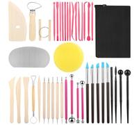 42 Herramientas Arcilla,Herramientas de Escultura de Arcilla，Ceramica Arcilla Palillos de Modelar Polimerica Alfarería Kit，para Arcilla, Obras Arte，artistas y amantes creativos de la cerámica