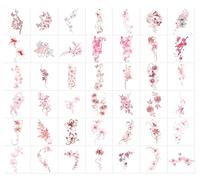 42 Hojas Pegatinas Personalizadas Para Tatuajes De Media Manga Con Mariposa Roja, Rosa, Flor, Loto, Clavícula Y Brazo.