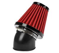 42 mm Motocicleta Filtro de cono de aire, PSLER Filtros de Aire de Motocicleta para Scooter, Manguera de 45 Grados Doblada, Universalmente Utilizada para Bicicletas de Bolsillo de Motocross(Rojo)