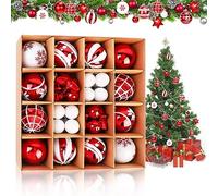 42 Piezas de Bolas de Navidad,6cm inastillable Colgante Bola de Navidad,Bolas de Navidad Colgantes Adornos para Árbol de Navidad,Decoración para el Árbol de Navidad para Fiestas de Navidad,Bodas