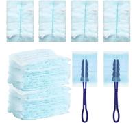 42 piezas de repuesto de plumero esponjoso, imán de polvo flash con 2 asas, plumero magnético para limpiar plumero, kit de recambio, cabezales desechables para limpiar persianas, oficina, hogar