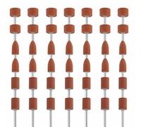 42 Piezas Juego de Accesorios de Piedra de Amolar, Cabezal de Muela Abrasiva Cabeza de Pulido de Piedra Abrasiva con Vástago de 3 mm Puntas Abrasivas de Corindón para Esmerilar Pulir Molde Metal