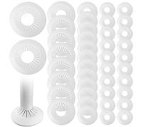 42 Piezas Tapa De Tubo De Radiador Blanco Anillo De Plástico Cubierta Tapón Fundas Decorativas de Tubería para De Calefacción Tapones para Tubos de Embellecedor Rosetas Cubierta Collar Guirnalda