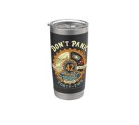 42 Respuesta a la vida El universo y todo no entra en pánico Vaso térmico de acero inoxidable de doble pared