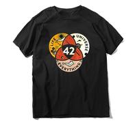 42 The Answer To Life The Universe and Everything Douglas Adams Black Men's T-Shirt Soft tee Tshirt