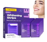 42 tiras para blanquear los dientes, blanqueamiento dental, tiras blanqueadoras de dientes, tiras blancas para blanquear los dientes, eliminación rápida de manchas dentales para uso diario