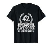 42 Years Of Being Awesome Regalo 42 Años Cumpleaños Hombre Camiseta
