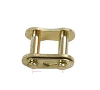 420 428 520 530 Link de conector de cadena motocicleta Cadena de servicio pesado Conectando un enlace de junta maestra con bloqueo compatible con cadenas de tamaño estándar(Gold 420)