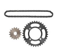 420 Chain Sprocket Set Steel 16T Front Engine Sprocket 34T Rear Sprocket with 60 Links Chain for Off Road All Terrain Vehicles Modification
