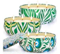420 Horas Velas de citronela para exteriores XXL 3 * 470g Vela De Citronela para Acampar Al Aire Libre Cera De Soja Natural Grande Aceite De Citronela para Barbacoa De Jardín Al Aire Libre