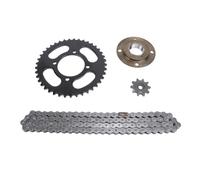 420 kit de sótbelo y cadena 10 mm 10t delantero 41t Sprocket 76 Enlaces de transmisión Cadena Juego de volantes sin dientes