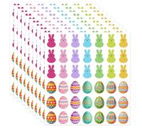 420 pegatinas con purpurina para huevos de Pascua, decoración de Pascua para el hogar, pegatinas de primavera, decoración de conejos para festivales