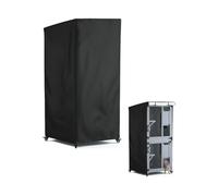 420D - Cubierta impermeable para casa de gatos al aire libre para criaderos y recintos, parte delantera enrollable, cordón + mosquetón, ajuste resistente al viento, 63,5 x 63,5 x 181 cm