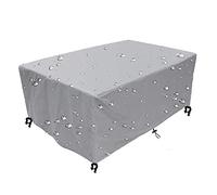 420D - Funda impermeable para mesa de jardín al aire libre, resistente a los rayos UV, 265 x 115 x 83 cm, plateado, protector de muebles resistente a la intemperie para patio, barbacoa y parrilla